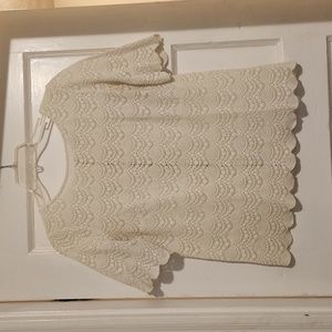 Club Monaco Cream Lace Blouse
